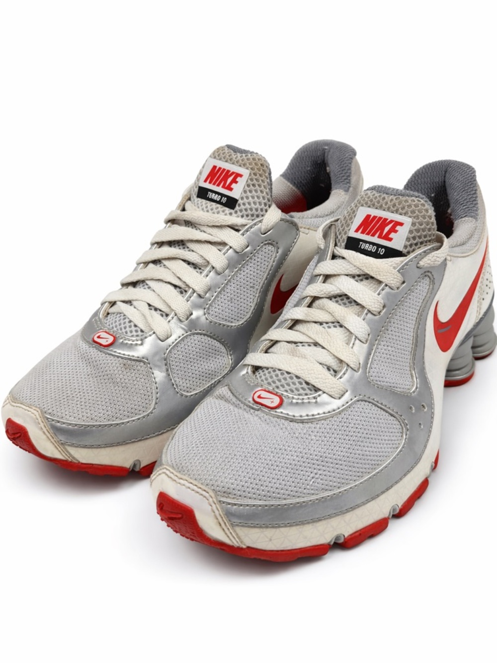Nike Shox Turbo 10 Women's‎ 7.5 Silver Red Y2K Running Shoes